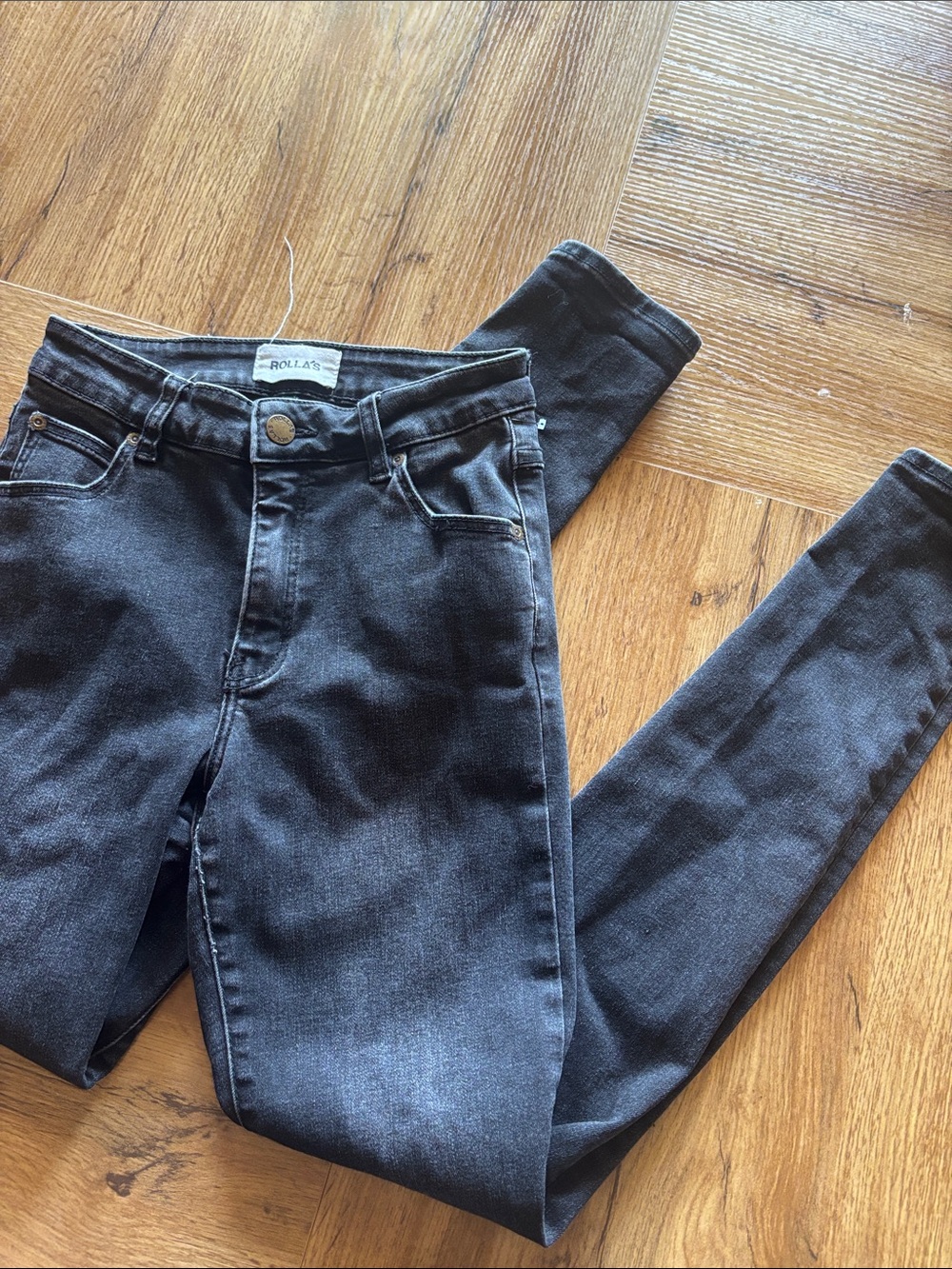 ROLLA'S Slim High-Rise Black Skinny Jeans
